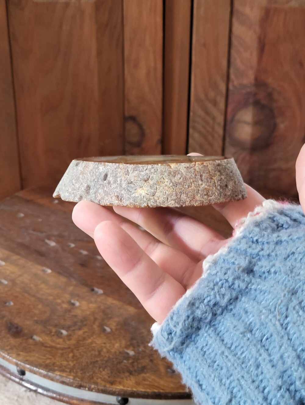Polished Agate Geode Slice - Picture 5 of 13